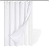 72"W x 72"H White Waffle Textured 3 in 1 Shower Curtain Set