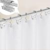 72"W x 72"H White Waffle Textured 3 in 1 Shower Curtain Set