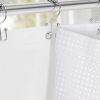 72"W x 84"H White Waffle Textured 3 in 1 Shower Curtain Set
