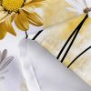 72"W x 72"H Yellow Vibrant Floral Butterfly Polyester Shower Curtain