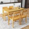 48 x 28 inch Classic Farmhouse Dining Table with Natural Wood Finish