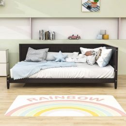 Full size Modern Daybed in Espresso Brown Wood Finish