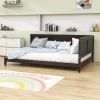 Full size Modern Daybed in Espresso Brown Wood Finish