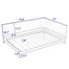 Full size Modern Daybed in Espresso Brown Wood Finish