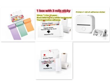 Portable Mini Thermal Label Printer Home Photo Printer Student Wrong Question Printer Bluetooth-compatible Mini Label Printer Price Tag (Option: Set11-USB)
