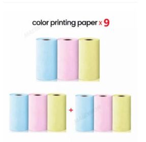 Portable Mini Thermal Label Printer Home Photo Printer Student Wrong Question Printer Bluetooth-compatible Mini Label Printer Price Tag (Option: Blue pink yellow x3-USB)