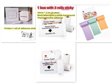 Portable Mini Thermal Label Printer Home Photo Printer Student Wrong Question Printer Bluetooth-compatible Mini Label Printer Price Tag (Option: Set10-USB)