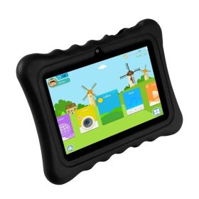 Shock-resistant Silicone Snap-on Case With Stand For 7 Tablets (Color: Black)