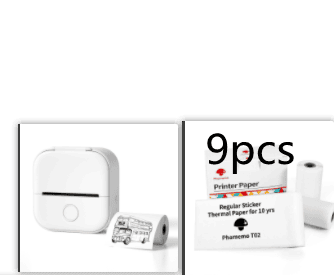 Portable Mini Thermal Label Printer Home Photo Printer Student Wrong Question Printer Bluetooth-compatible Mini Label Printer Price Tag (Option: White Set4-USB)