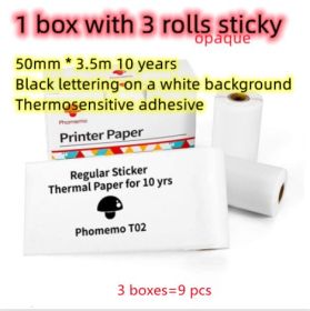 Portable Mini Thermal Label Printer Home Photo Printer Student Wrong Question Printer Bluetooth-compatible Mini Label Printer Price Tag (Option: Printer paper 3pcs-USB)